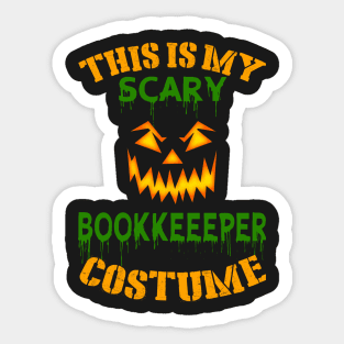 This Is My Scary Bookkeeeper Costume Sticker